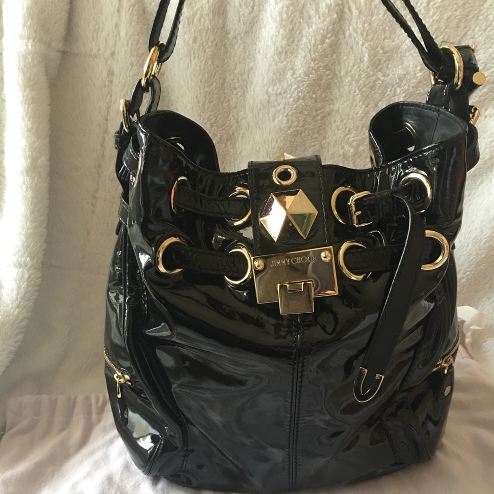 Jimmy choo patent leather handbag